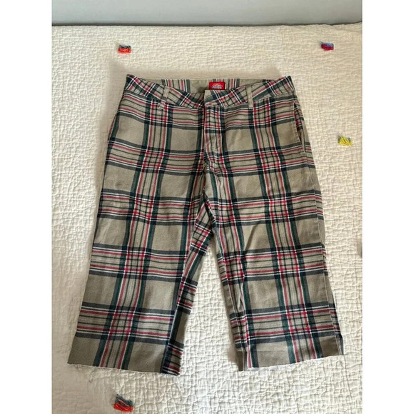 Dickies Y2K Vintage Plaid shorts Jorts Pants Size 7 - Picture 1 of 6